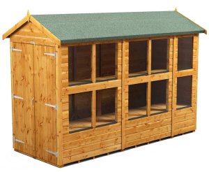 Power 10x4 Apex Potting Shed - Double Door